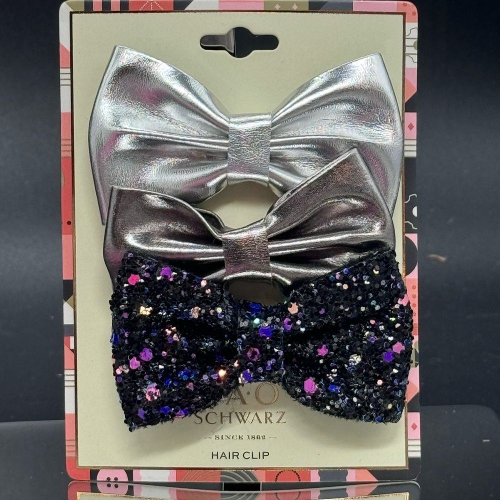 FAO SCHWARTZ Set of 3 Girl’s Hair Bow Clips